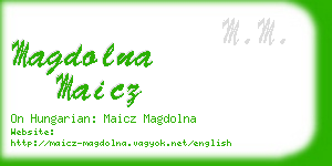 magdolna maicz business card